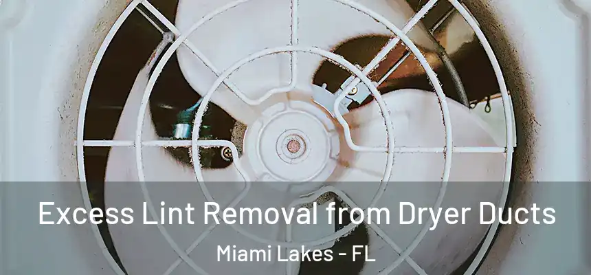 Excess Lint Removal from Dryer Ducts Miami Lakes - FL